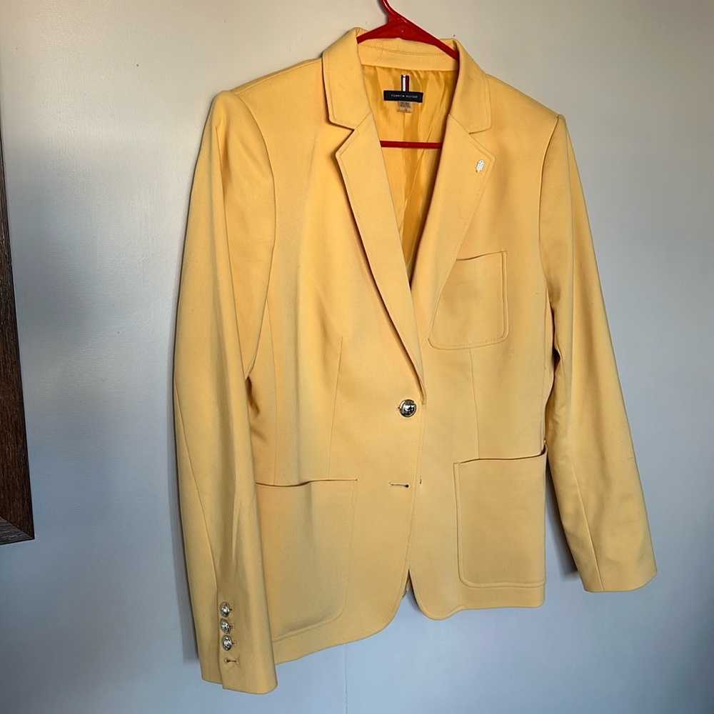 Tommy Hilfiger pastel yellow blazer